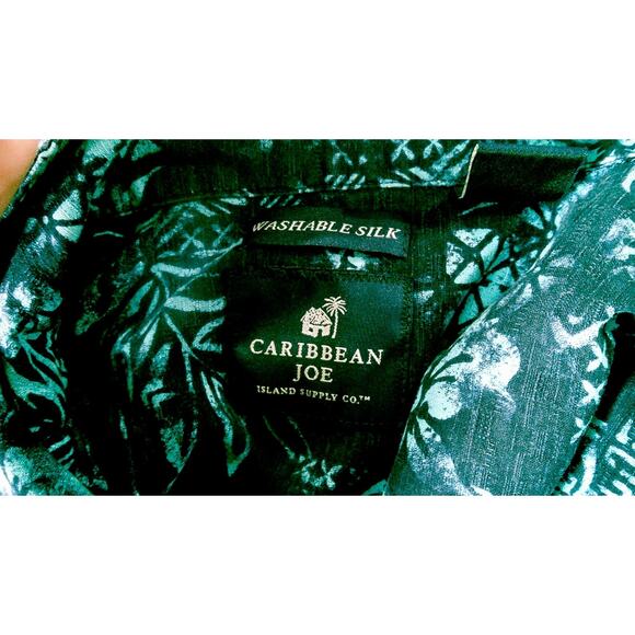 Caribbean Joe Island Supply Company Men's XXL Short Sleeve Blue Button-down - Picture 6 of 9